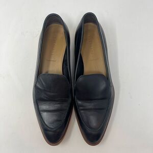 Everlane Black Leather Slip On Pointed Toe Low Heel The Modern Loafers Size 9
